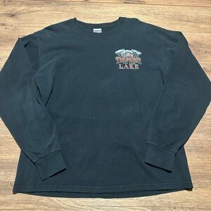 Y2K 2008 Thunder on the Lake Long Sleeve Graphic Tee Size L